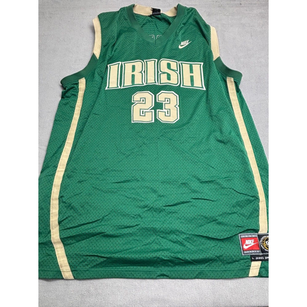 Nike LeBron James 2003 St Vincent St Mary Irish High School Jersey 23 Mens 3XL
